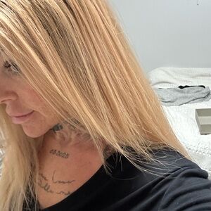 Blonde human hair wig